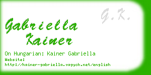 gabriella kainer business card